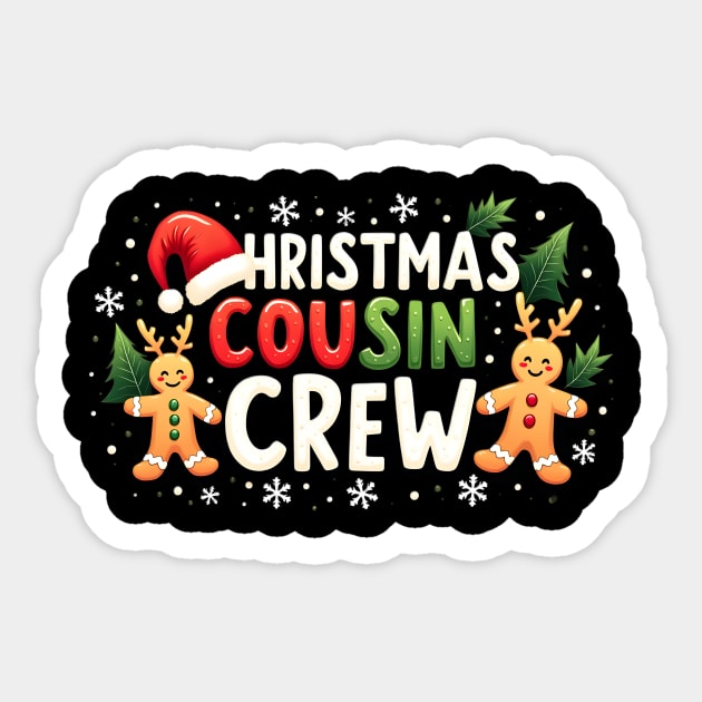 Christmas Cousin Crew Sticker by Jo Palmer